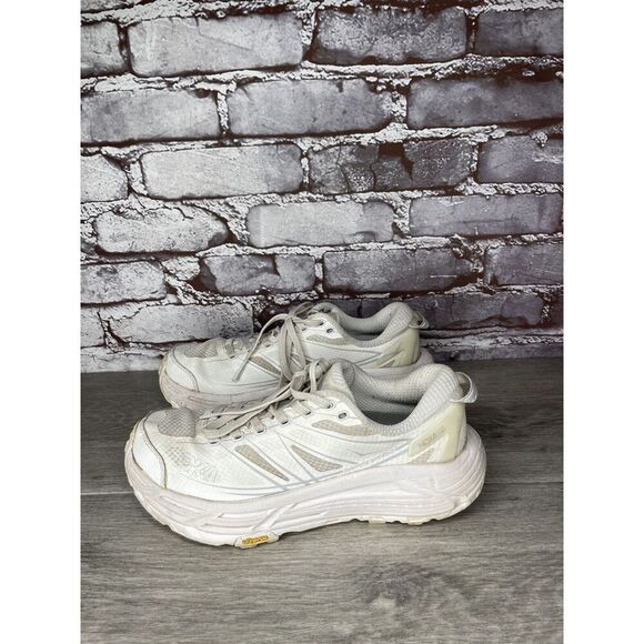 Hoka One Vibram Mafate Speed 2 White Synthetic Running Shoes Women 38EU/6.5M US - Picture 2 of 16